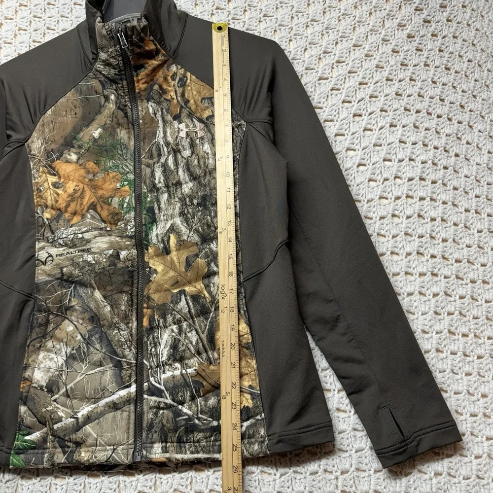 Under Armor Real Tree Jacket Women Sz L Camouflage Full Zip Materiaux Neufs - Picture 5 of 15